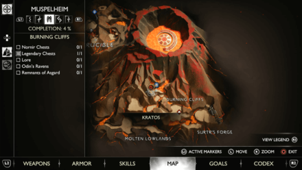 GoW Ragnarok - Map View