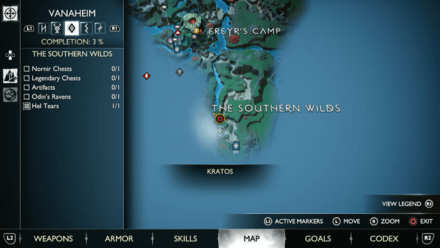 GoW Ragnarok - Map View