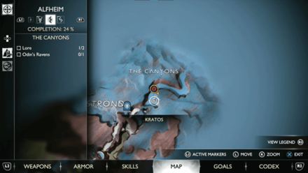 GoW Ragnarok - Map View