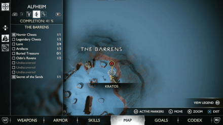 GoW Ragnarok - Map View