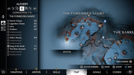GoW Ragnarok - Map View