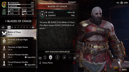 God of War Ragnarok - Chaos Flame Uses