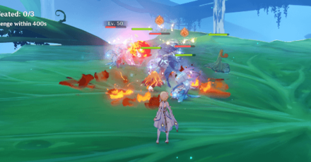 Genshin - Coordinated Assault Day 4 - Stun the whopperflowers