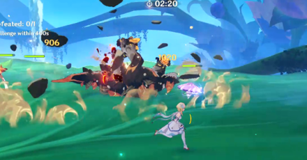 Genshin - Coordinated Assault Day 4 - knock down the geovishap