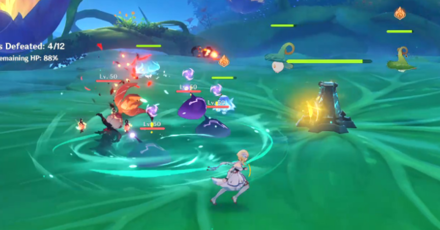 Genshin - Zone Defense Day 4 - gather enemies away from monlith