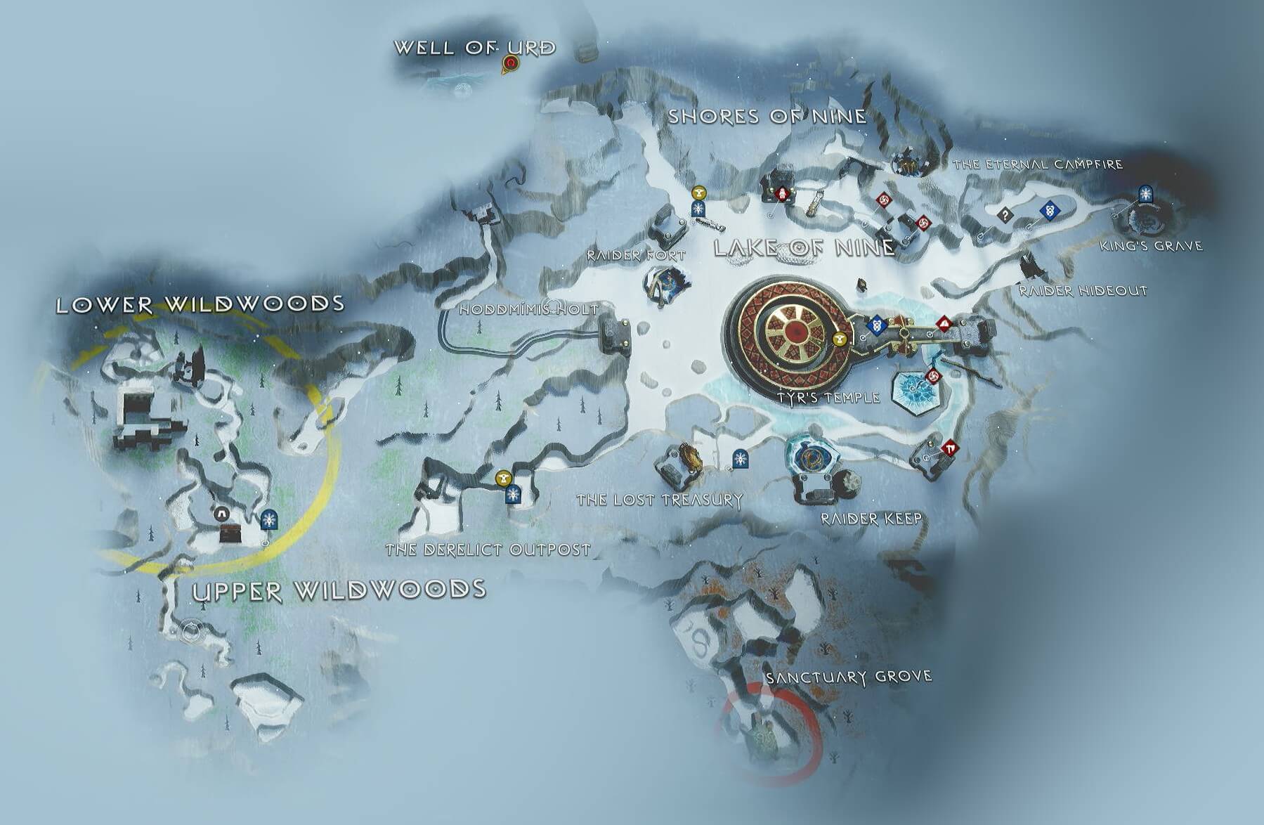 GoW Ragnarok Interactive Map