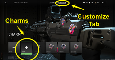 Modern Warfare 2 - Step 3 - Under Customization Select Charm