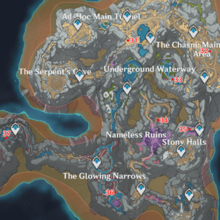 Genshin - All Viewpoint Locations Chasm Underground Mines
