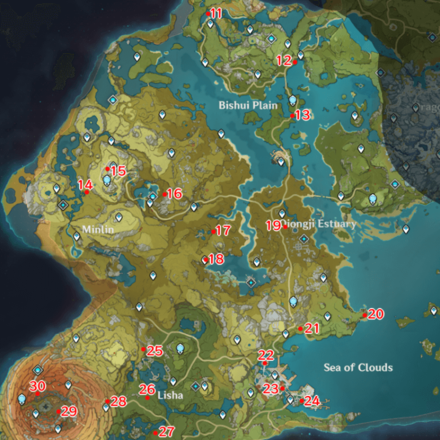Genshin - All Viewpoint Locations Liyue