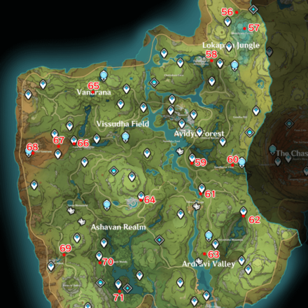 Genshin - All Viewpoint Locations the Sumeru Rainforest