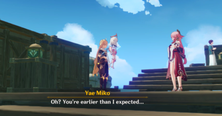 Genshin - Farewell My Shroom Buddies Quest Step 3 - Meet up with Yae Miko