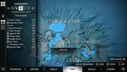 GoW Ragnarok - Map View