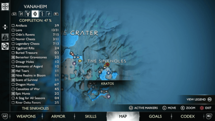 GoW Ragnarok - Map View