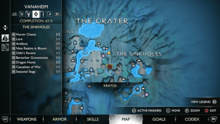 GoW Ragnarok - Map View