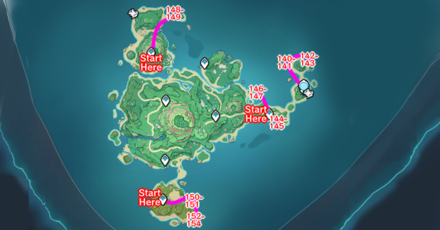Genshin - Sea Ganoderma Farming Route Tsurumi Island