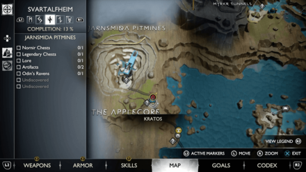 GoW Ragnarok - Map View