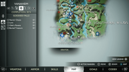 GoW Ragnarok - Map View