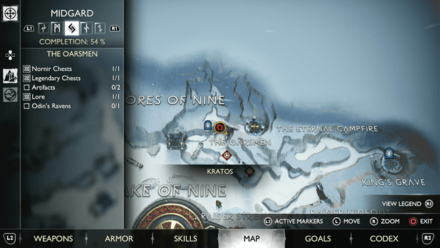 GoW Ragnarok - Map View