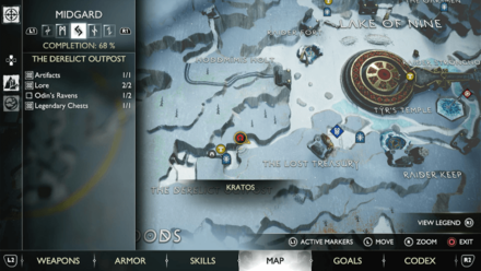 GoW Ragnarok - Map View