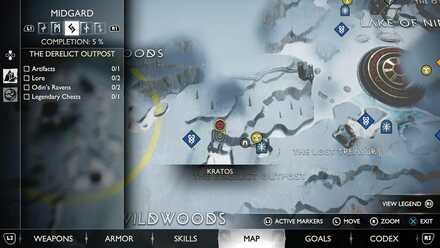 GoW Ragnarok - Map View