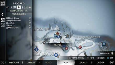 GoW Ragnarok - Map View