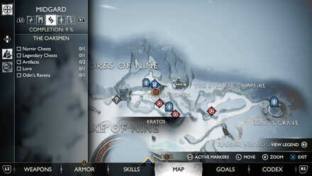 GoW Ragnarok - Map View