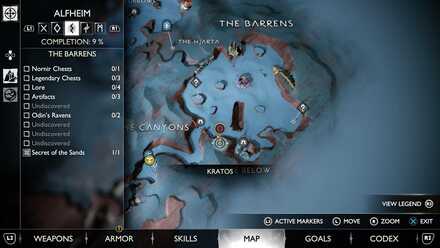 GoW Ragnarok - Map View
