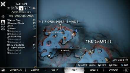 GoW Ragnarok - Map View