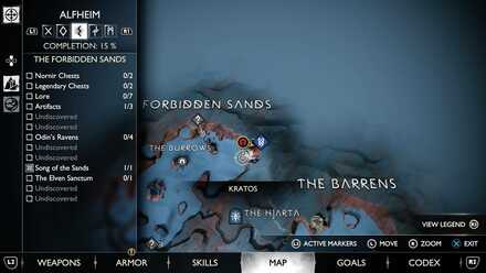 GoW Ragnarok - Map View