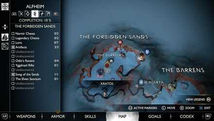 GoW Ragnarok - Map View