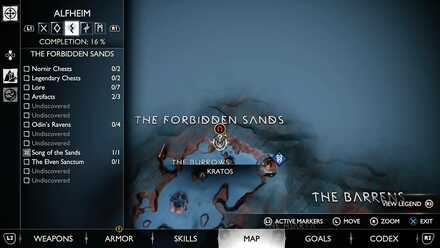 GoW Ragnarok - Map View