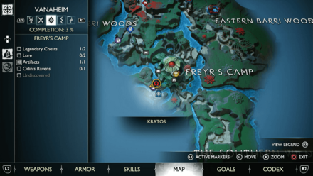 GoW Ragnarok - Map View