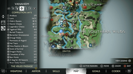 GoW Ragnarok - Map View
