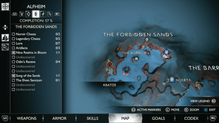GoW Ragnarok - Map View