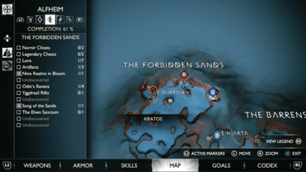 GoW Ragnarok - Map View