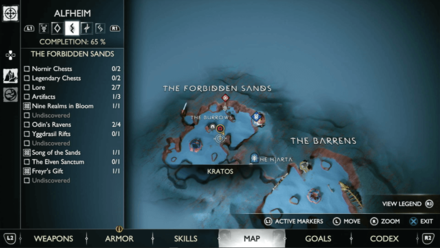 GoW Ragnarok - Map View