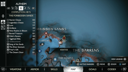 GoW Ragnarok - Map View