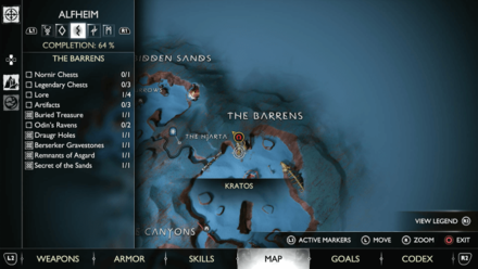GoW Ragnarok - Map View