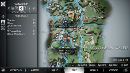 GoW Ragnarok - Map View