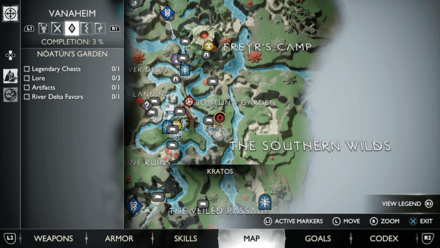 GoW Ragnarok - Map View