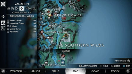 GoW Ragnarok - Map View