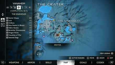 GoW Ragnarok - Map View