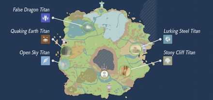 Pokemon Scarlet and Violet SV - Titans Map