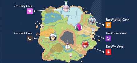 Pokemon Scarlet and Violet SV - Team Star Crew Map