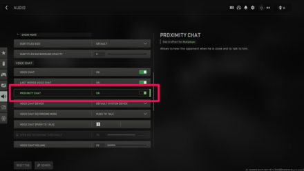 Warzone 2.0 - Scroll down to Voice Chat