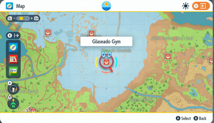 Pokemon Scarlet and Violet (SV) - Glaseado Gym Map Location