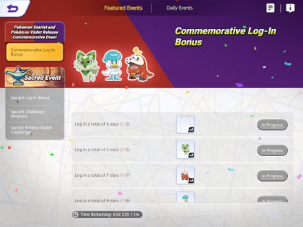 Pokemon UNITE - Commemorative Login Bonus Preview