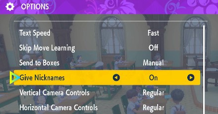 Changing Settings - Pokemon Scarlet and Violet (SV)