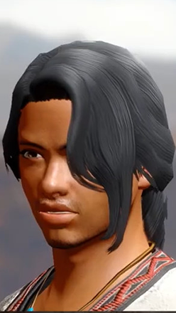 MH Rise Sunbreak - Princely Tail Hairstyle