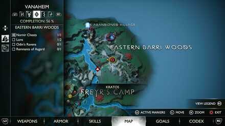 GoW Ragnarok - Map View